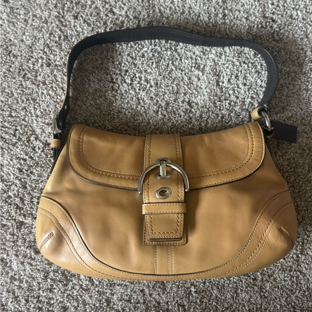 Coach Tan Leather Soho Shoulder Bag Large